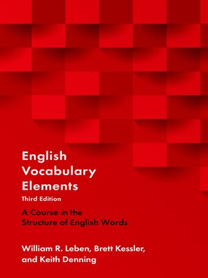 cover image of English Vocabulary Elements